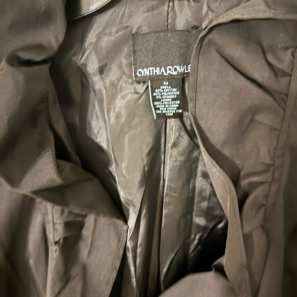 Cynthia Rowley belted Jacket- size medium - Picture 8 of 9